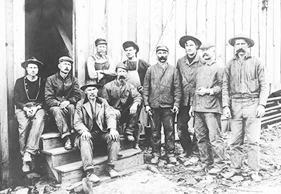 Miners-Helvetia-1901 Black & White photo