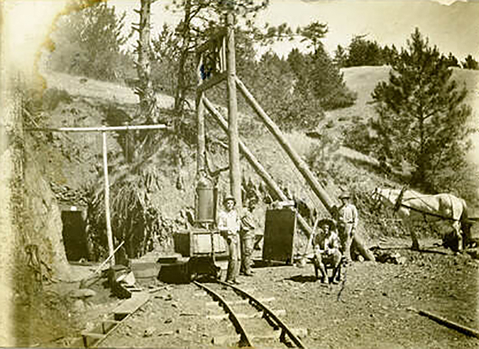 Washington Mine black & white photo