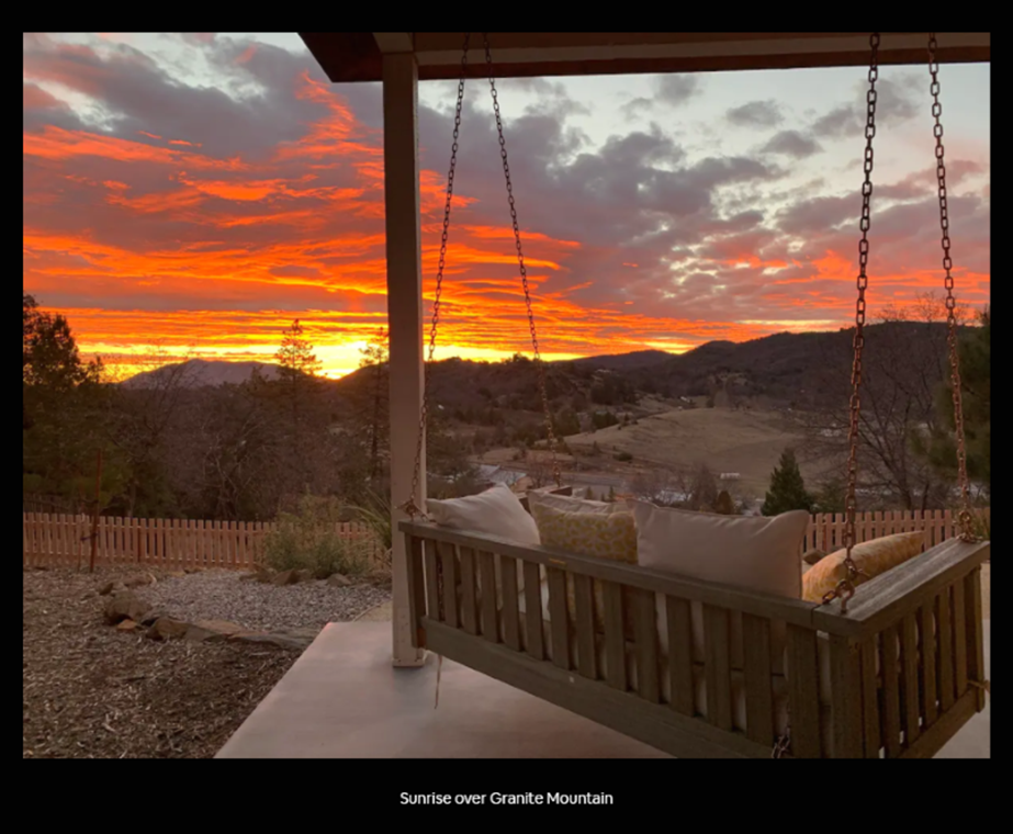 Crooked Pine Farm House Vacation Rental Sunset Photo